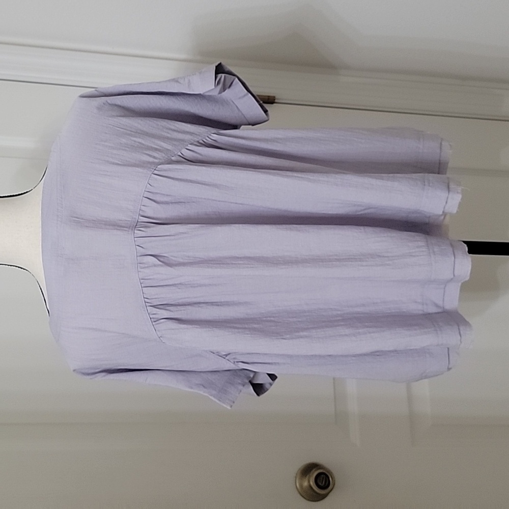 Grade & Gather Size S Lavender Babydoll Blouse. NEW with Tag - Picture 3 of 11